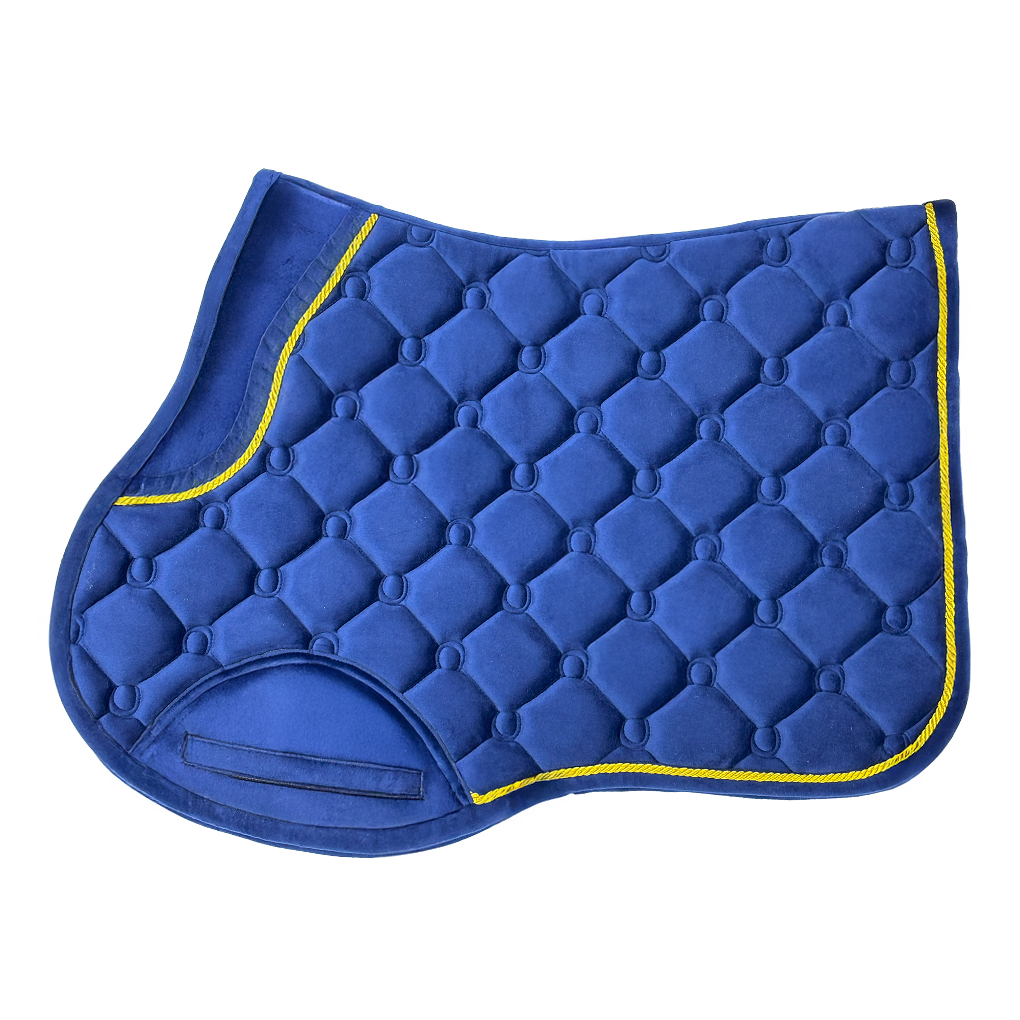 Eyer Altı, İpek Kadife Eyer Altı, F1 Model Lacivert Lacivert Nal Desenli İpek Kadife Eyer Altı